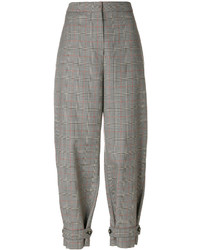 Pantaloni eleganti a quadri marroni di Stella McCartney
