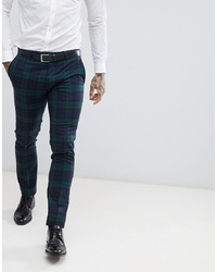 Pantaloni eleganti a quadri verde scuro di Twisted Tailor