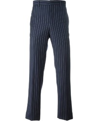 Pantaloni eleganti a righe verticali blu scuro di Givenchy