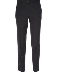 Pantaloni eleganti a righe verticali grigio scuro di Dolce & Gabbana
