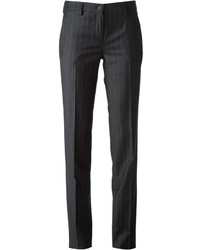 Pantaloni eleganti a righe verticali grigio scuro di Tagliatore