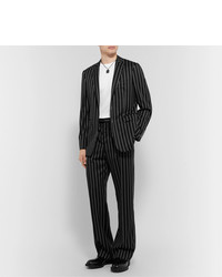 Pantaloni eleganti a righe verticali neri di Burberry