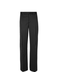 Pantaloni eleganti a righe verticali neri di Burberry