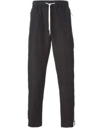 Pantaloni eleganti a righe verticali neri di Dolce & Gabbana