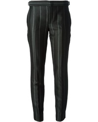 Pantaloni eleganti a righe verticali neri di Gucci