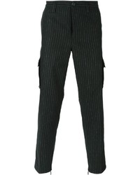 Pantaloni eleganti a righe verticali neri di Kenzo