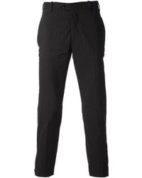 Pantaloni eleganti a righe verticali neri di Neil Barrett
