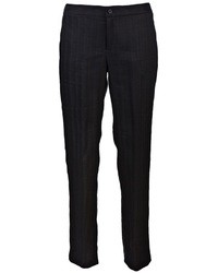 Pantaloni eleganti a righe verticali neri di The Row