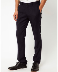Pantaloni eleganti a righe verticali neri di Vito