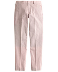 Pantaloni eleganti a righe verticali rosa