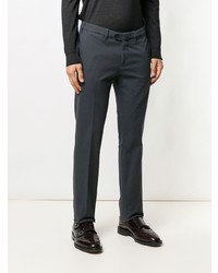 Pantaloni eleganti con motivo pied de poule grigio scuro di Canali