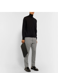 Pantaloni eleganti con motivo pied de poule neri e bianchi di Alexander McQueen