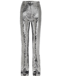 Pantaloni eleganti con paillettes decorati argento di 16Arlington