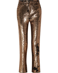 Pantaloni eleganti con paillettes dorati di IRO
