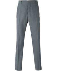 Pantaloni eleganti di lana a quadri grigi di Marni