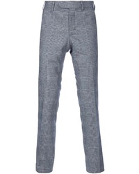 Pantaloni eleganti di lana a quadri grigi
