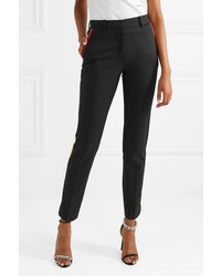 Pantaloni eleganti di lana a righe verticali neri di Calvin Klein 205W39nyc