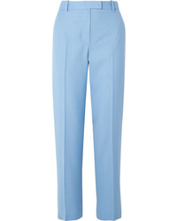 Pantaloni eleganti di lana azzurri