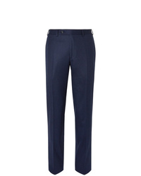 Pantaloni eleganti di lana blu scuro di Canali