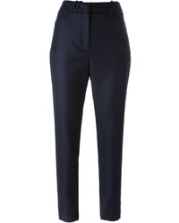 Pantaloni eleganti di lana blu scuro di Courreges