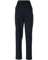 Pantaloni eleganti di lana blu scuro di Jil Sander