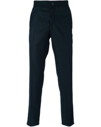 Pantaloni eleganti di lana blu scuro di Lanvin
