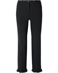 Pantaloni eleganti di lana con volant neri di Michael Kors Collection