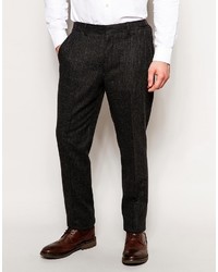 Pantaloni eleganti di lana grigio scuro di Asos