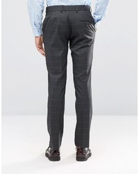 Pantaloni eleganti di lana grigio scuro di Ben Sherman