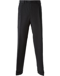 Pantaloni eleganti di lana grigio scuro di Canali