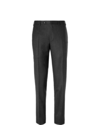 Pantaloni eleganti di lana grigio scuro di Canali