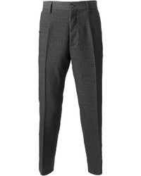 Pantaloni eleganti di lana grigio scuro di Dolce & Gabbana