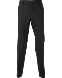 Pantaloni eleganti di lana grigio scuro di Dolce & Gabbana