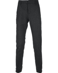 Pantaloni eleganti di lana grigio scuro di Dondup