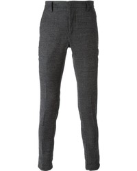 Pantaloni eleganti di lana grigio scuro di Dondup