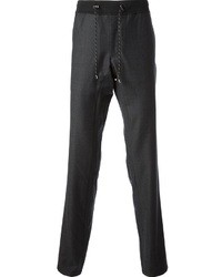 Pantaloni eleganti di lana grigio scuro di Emporio Armani