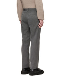Pantaloni eleganti di lana grigio scuro di Solid Homme