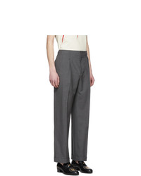 Pantaloni eleganti di lana grigio scuro di Gucci
