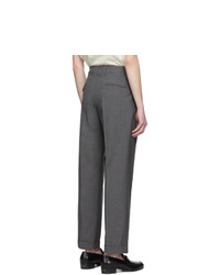 Pantaloni eleganti di lana grigio scuro di Gucci