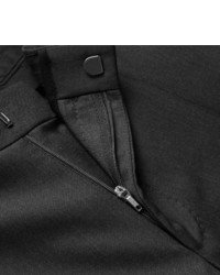 Pantaloni eleganti di lana grigio scuro di Hugo Boss