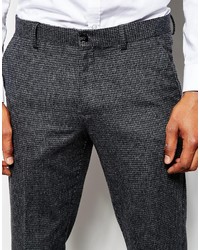 Pantaloni eleganti di lana grigio scuro di Selected