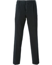 Pantaloni eleganti di lana grigio scuro di Incotex