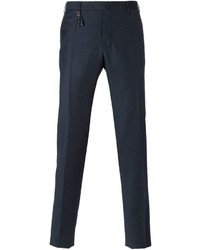Pantaloni eleganti di lana grigio scuro di Incotex