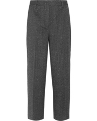 Pantaloni eleganti di lana grigio scuro di Prada