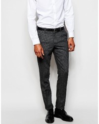 Pantaloni eleganti di lana grigio scuro di Selected