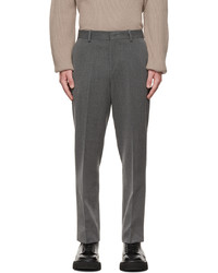 Pantaloni eleganti di lana grigio scuro di Solid Homme
