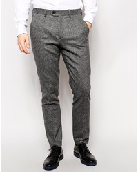 Pantaloni eleganti di lana grigio scuro di Ted Baker