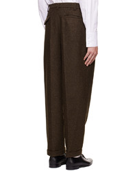 Pantaloni eleganti di lana marrone scuro di Magliano