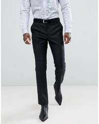 Pantaloni eleganti di lana neri di ASOS DESIGN
