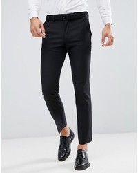 Pantaloni eleganti di lana neri di ASOS DESIGN